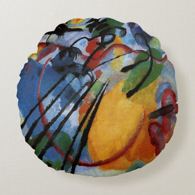 Coussins Ronds Kandinsky - Improvisation 26, Rameur (Devant)