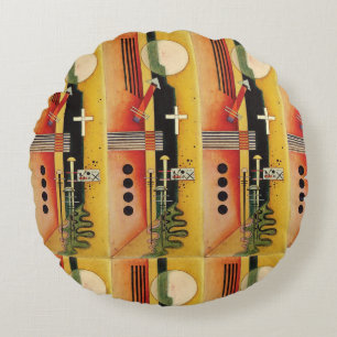 Coussins Ronds Kandinsky Moderne peinture Abstraite