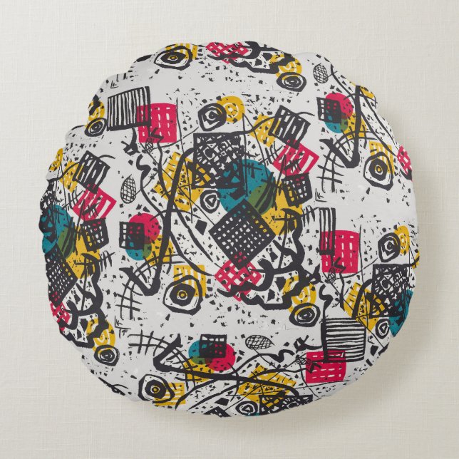 Coussins Ronds Kandinsky Small Worlds V Abstract Classique (Devant)