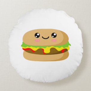 Coussins Ronds Kawaii Burger