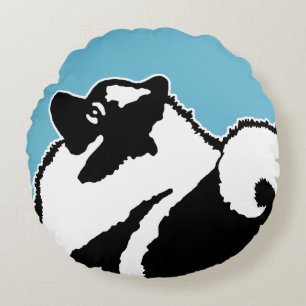 Coussins Ronds Keeshond Graphics - Cute Original Chig Art