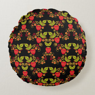 Coussins Ronds Khokhloma Russian Berries : Style traditionnel