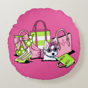 Coussins Ronds KiniArt Olivia Girlie Things Westie