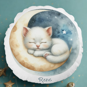 Coussins Ronds Kitten et Moon