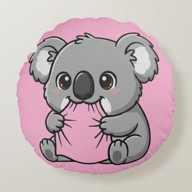 Coussins Ronds Koala pilow design (Devant)
