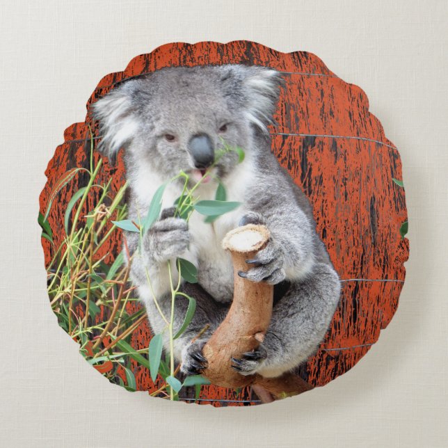 Coussins Ronds Koala Snack Time Round Cushion (Devant)
