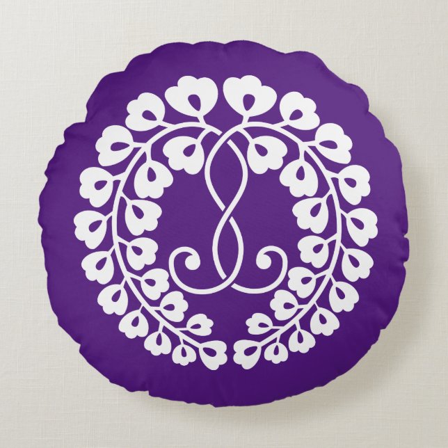 Coussins Ronds Kujo wisteria (Devant)