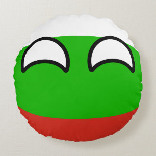 Coussins Ronds La Bulgarie Geeky tendante drôle Countryball