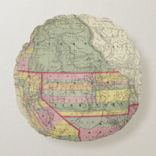 Coussins Ronds La Californie, Orégon, Utah, Nouveau Mexique 2