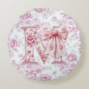 Coussins Ronds La Chinoiserie rose pâle de maman