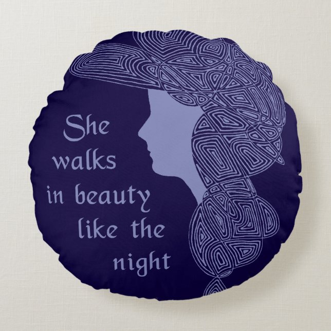 Coussins Ronds La Dame de Byron (Devant)