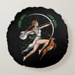 Coussins Ronds La déesse grecque Artemis<br><div class="desc">La déesse grecque Artemis design pour quiconque aime la mythologie grecque.</div>