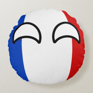 Coussins Ronds La France Geeky tendante drôle Countryball