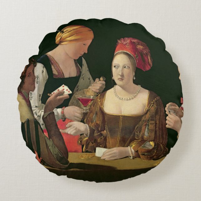 Coussins Ronds La fraude avec l'as des diamants (Devant)