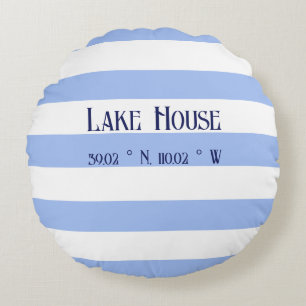 Coussins Ronds La maison du lac Coordonnées Nom de famille Blue S