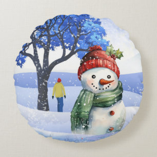 COUSSINS RONDS LA NEIGE S'AMUSERA EN HIVER