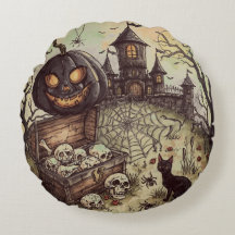La nuit d'Halloween : Le citrouille noir effrayant