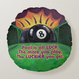 Coussins Ronds La piscine est la chance