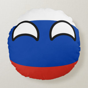 Coussins Ronds La Russie Geeky tendante drôle Countryball