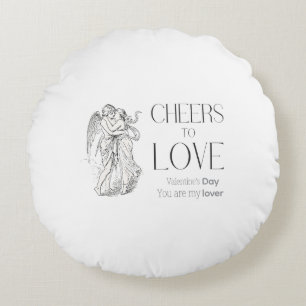 Coussins Ronds La Saint-Valentin – Chérubins Vintage & Message d'