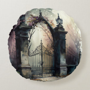 Coussins Ronds La série Porte de Cimetière Gothique Design 12