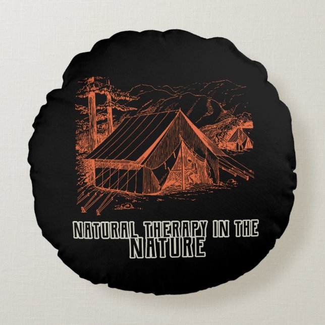 Coussins Ronds La thérapie naturelle dans la nature (Devant)