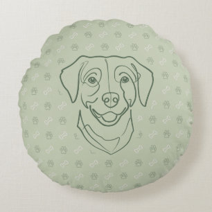 Coussins Ronds Labrador Retriever. Édition Bonheur !