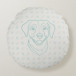 Coussins Ronds Labrador Retriever. Édition Bonheur !