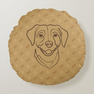 Coussins Ronds Labrador Retriever. Édition Bonheur !