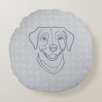 Coussins Ronds Labrador Retriever. Édition Bonheur !