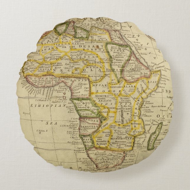 Coussins Ronds L'Afrique 34 (Devant)