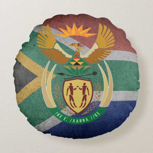 Coussins Ronds L'Afrique du Sud (Devant)