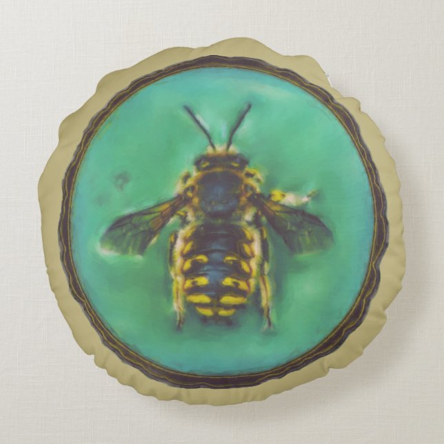 Coussins Ronds Laine Carder Bee (Dos)