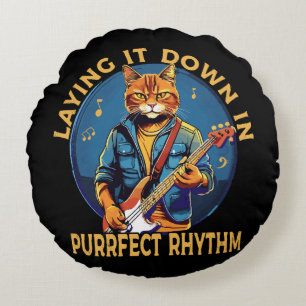 Coussins Ronds Laisser tomber au rythme Purr-fect