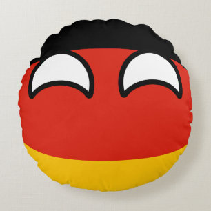 Coussins Ronds L'Allemagne Geeky tendante drôle Countryball