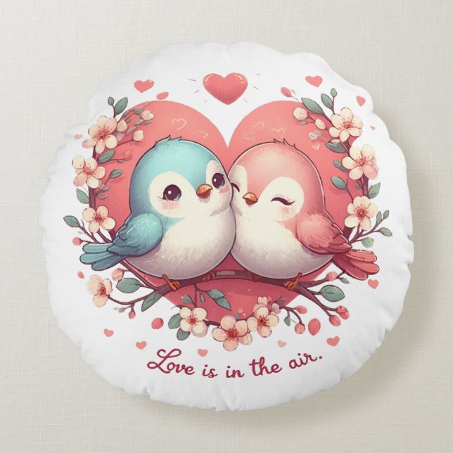 Coussins Ronds L'amour est dans l'air (Devant)