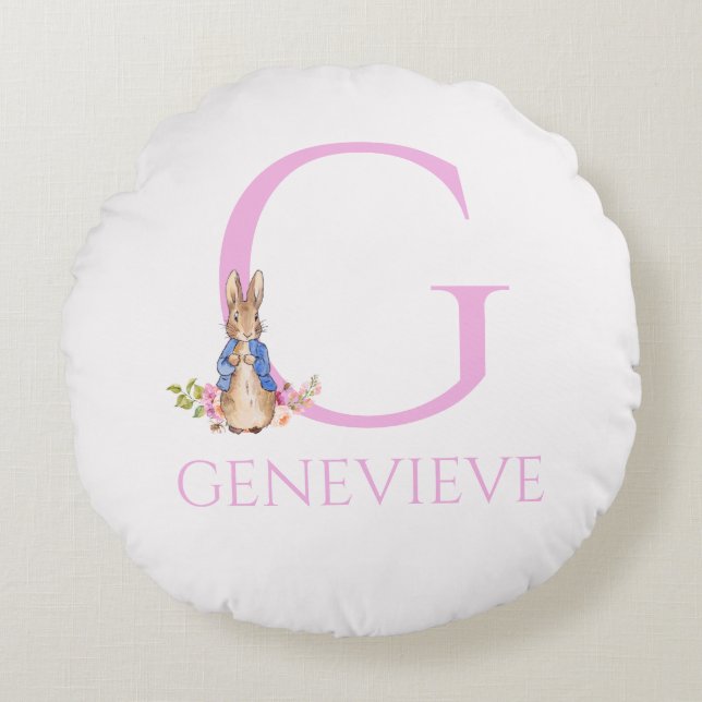 Coussins Ronds Lapin Classique Personnalisé  (Devant)