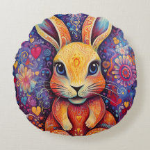 Lapin de la Saint-Valentin fleurs cœurs violet