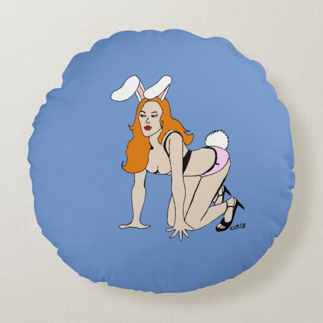 Coussins Ronds lapin lancer oreiller (Devant)