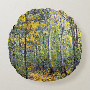 Coussins Ronds L'art de Claude Monet : Wood Lane, peinture de Mon