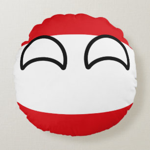 Coussins Ronds L'Autriche Geeky tendante drôle Countryball