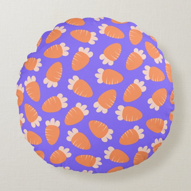 Coussins Ronds Lavande de carottes Chubby (Devant)