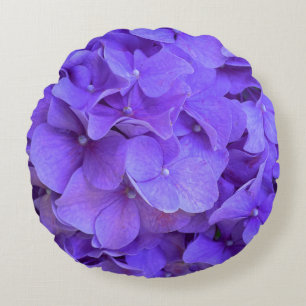 Coussins Ronds Lavande lilas violet Hydrangeas violet Fleurs