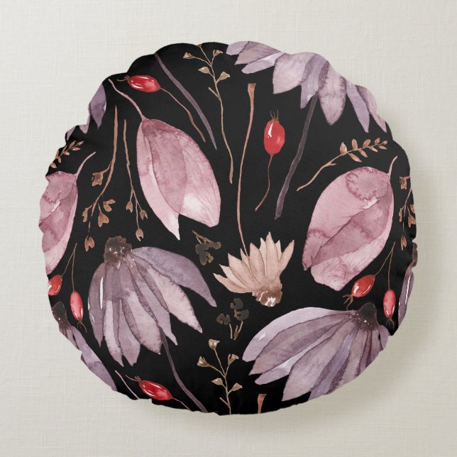 Coussins Ronds Lavender Lotus Flowers Round Throw Pillow (Devant)