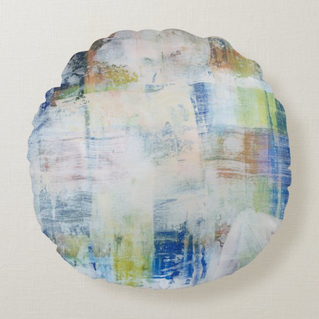 Coussins Ronds Laver blanc III (Devant)