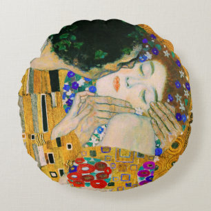 Coussins Ronds Le baiser de Gustav Klimt