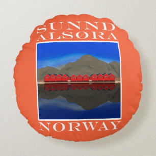 Coussins Ronds Le Bateau Rouge Maisons Sunndalsøra Norvège
