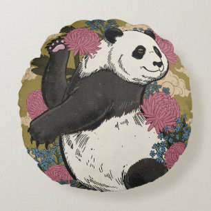 Coussins Ronds Le beau panda