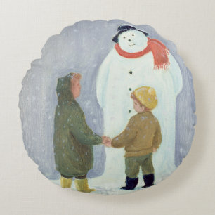 Coussins Ronds Le bonhomme de neige