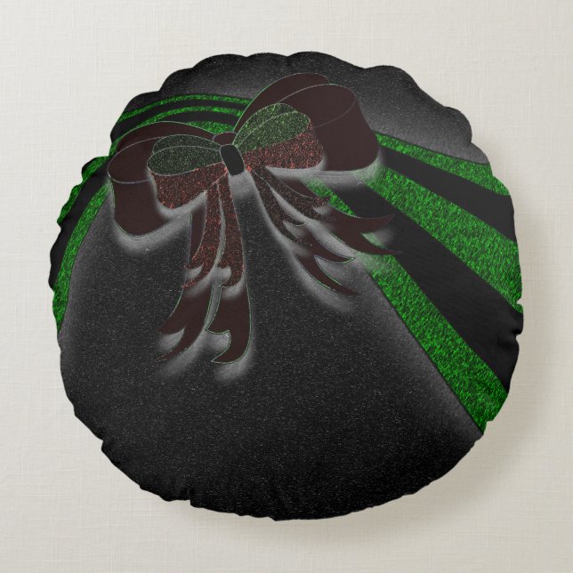 Coussins Ronds Le Bow de Noël - (Devant)